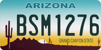 AZ license plate BSM1276