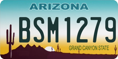 AZ license plate BSM1279