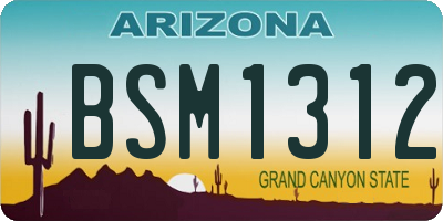 AZ license plate BSM1312