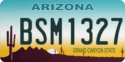 AZ license plate BSM1327