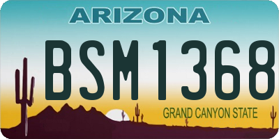 AZ license plate BSM1368
