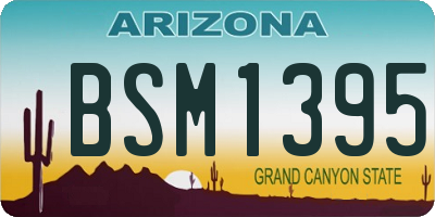 AZ license plate BSM1395