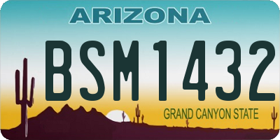 AZ license plate BSM1432