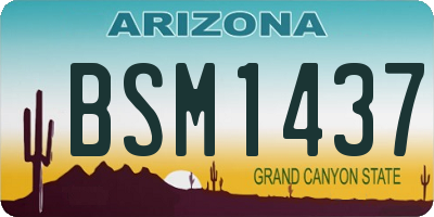 AZ license plate BSM1437