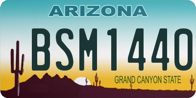 AZ license plate BSM1440