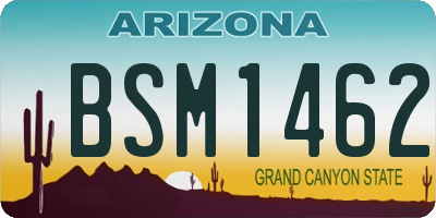 AZ license plate BSM1462