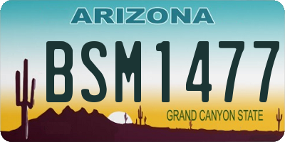 AZ license plate BSM1477