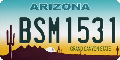 AZ license plate BSM1531