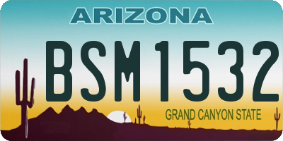 AZ license plate BSM1532