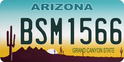 AZ license plate BSM1566