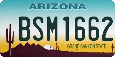 AZ license plate BSM1662