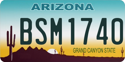 AZ license plate BSM1740