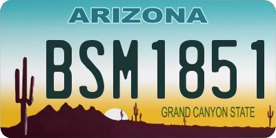 AZ license plate BSM1851