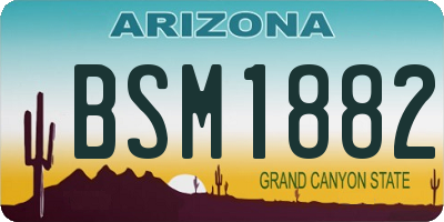AZ license plate BSM1882