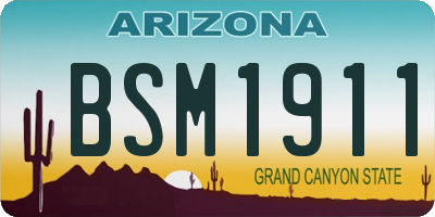 AZ license plate BSM1911