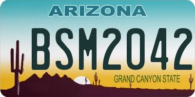 AZ license plate BSM2042