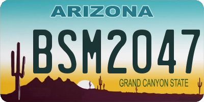 AZ license plate BSM2047