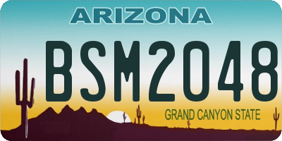 AZ license plate BSM2048