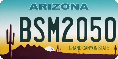 AZ license plate BSM2050