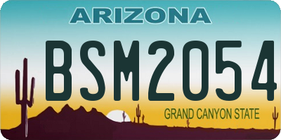 AZ license plate BSM2054