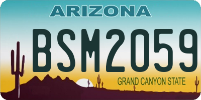 AZ license plate BSM2059