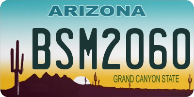 AZ license plate BSM2060