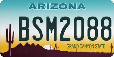 AZ license plate BSM2088