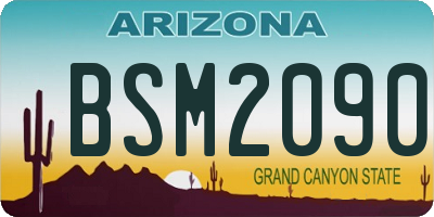 AZ license plate BSM2090