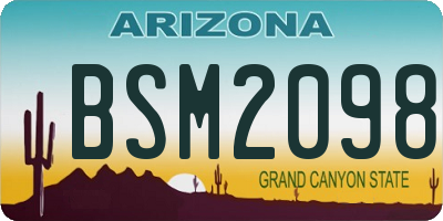 AZ license plate BSM2098