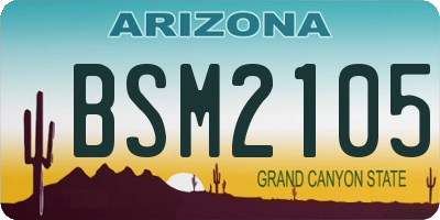 AZ license plate BSM2105