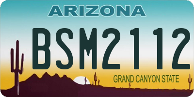 AZ license plate BSM2112