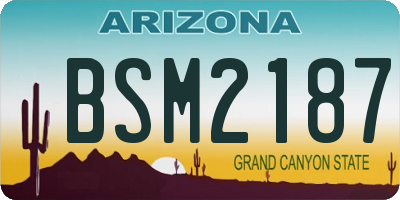 AZ license plate BSM2187