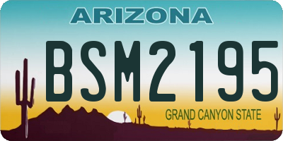 AZ license plate BSM2195