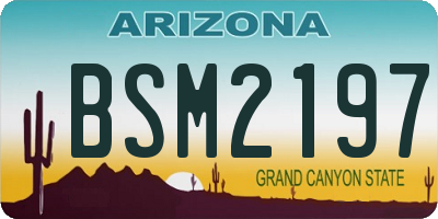 AZ license plate BSM2197