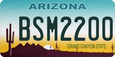 AZ license plate BSM2200