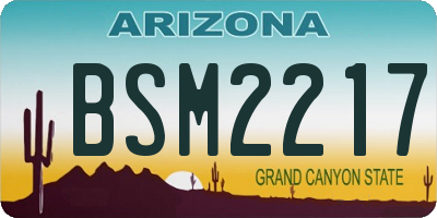 AZ license plate BSM2217