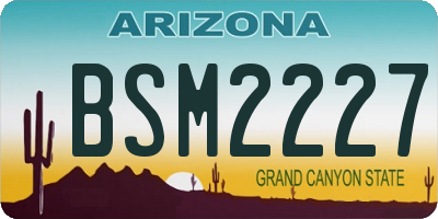 AZ license plate BSM2227