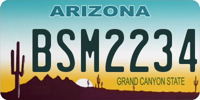 AZ license plate BSM2234