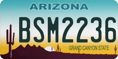 AZ license plate BSM2236