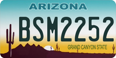 AZ license plate BSM2252