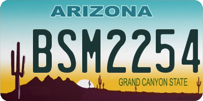 AZ license plate BSM2254