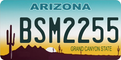 AZ license plate BSM2255