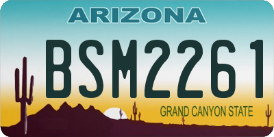 AZ license plate BSM2261