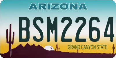 AZ license plate BSM2264