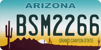 AZ license plate BSM2266