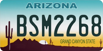 AZ license plate BSM2268