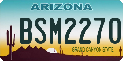 AZ license plate BSM2270