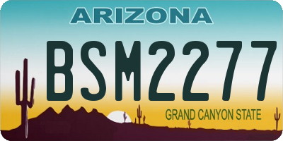 AZ license plate BSM2277