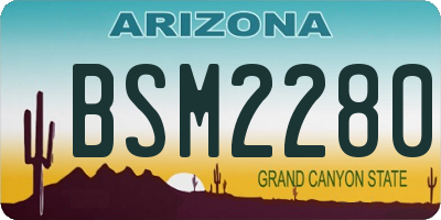 AZ license plate BSM2280