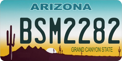 AZ license plate BSM2282